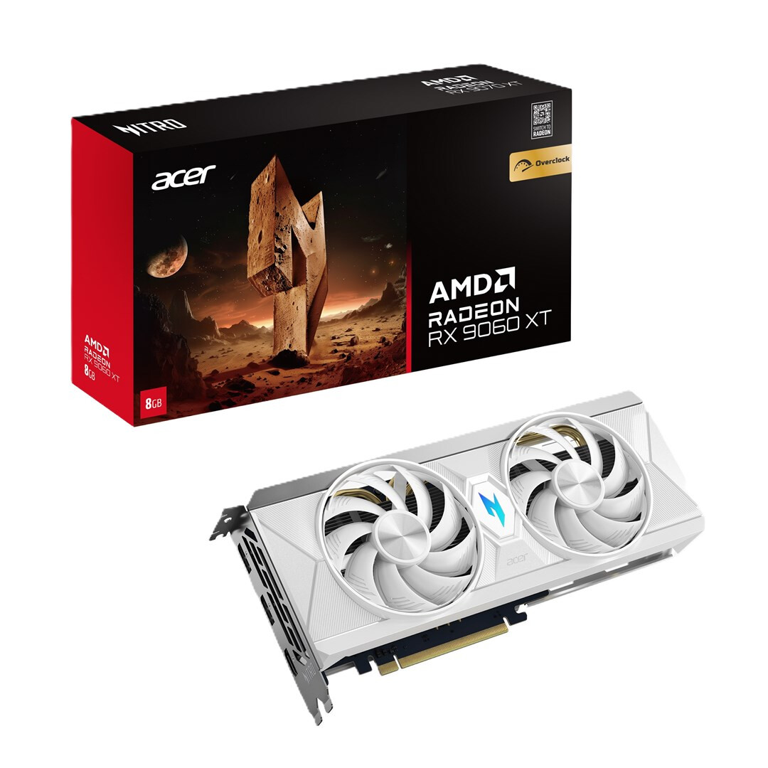 Videokarte Acer Nitro Radeon RX 9060 XT OC 8GB White AMD GDDR6 (DP.Z4UWW.P02) - foto 3