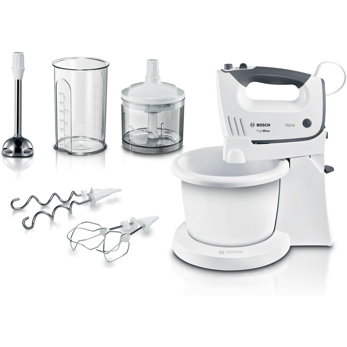 Mixer Bosch MFQ37490 Hand mixer 750W Grey and White