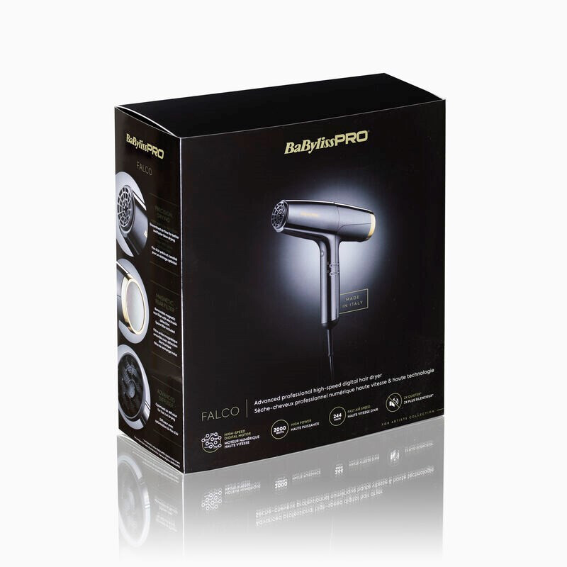 Skaistumkopšanas tehnika BaByliss Falco BAB8550E Professional Hair Dryer 2000W Black - foto 4