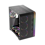 Datoru korpuss 1stPlayer Black (VT7-BK-4FS7)