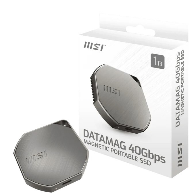SSD MSI DATAMAG 40Gbps 1TB External SSD Drive Grey (S78-440L3B0-P83) - foto 4