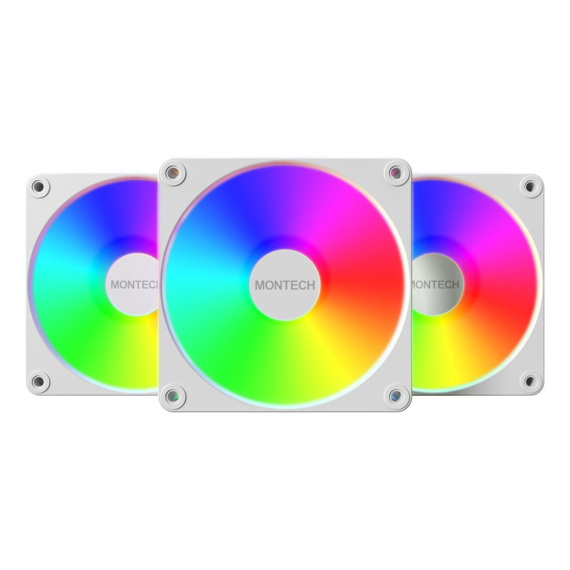Korpusa dzesētājs Montech GF120 V2 ARGB White (GF120 V2 ARGB PWM 3I1(W)) - foto 2