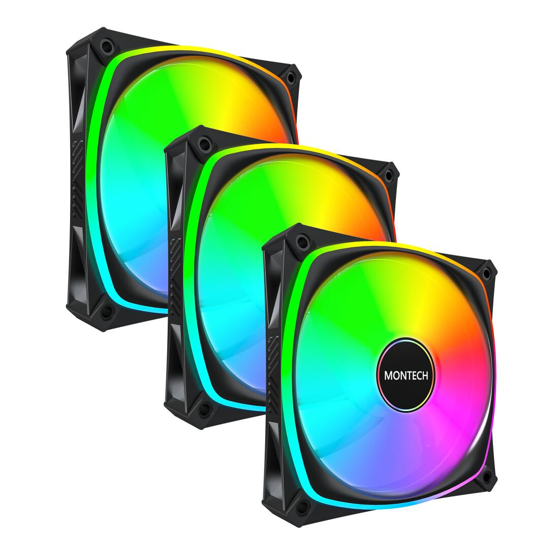 Korpusa dzesētājs Montech RX120 PRO Black (RX120 PRO BLACK 3 IN 1)