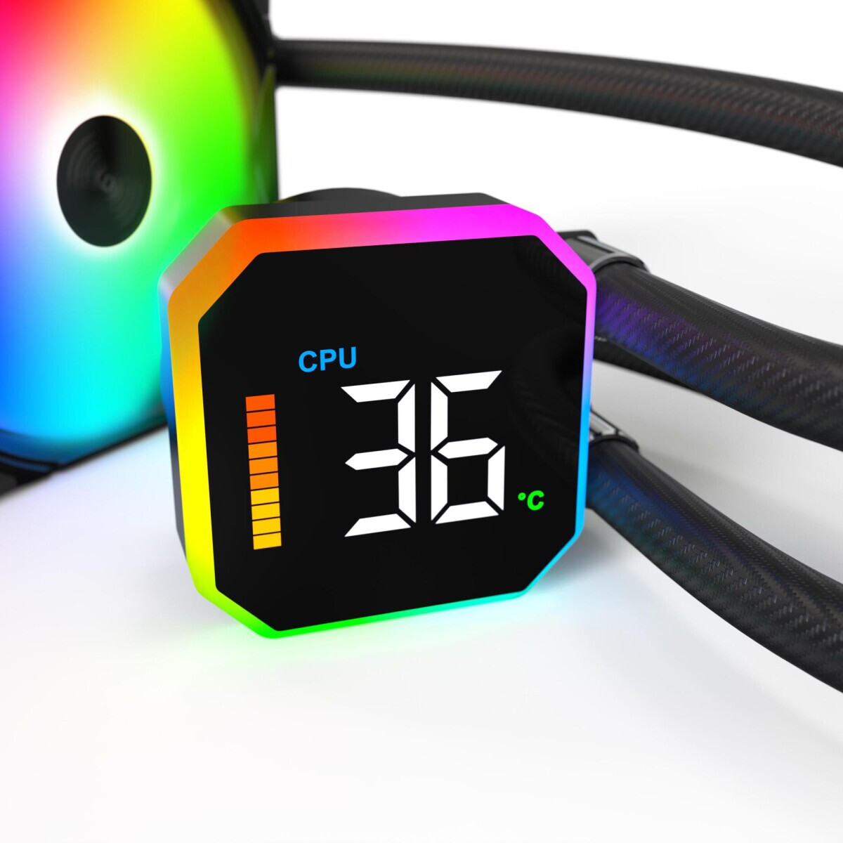 Procesoru dzesētājs Montech HyperFlow Digital 360 Black (HYPERFLOW DIGITAL 360 (B))