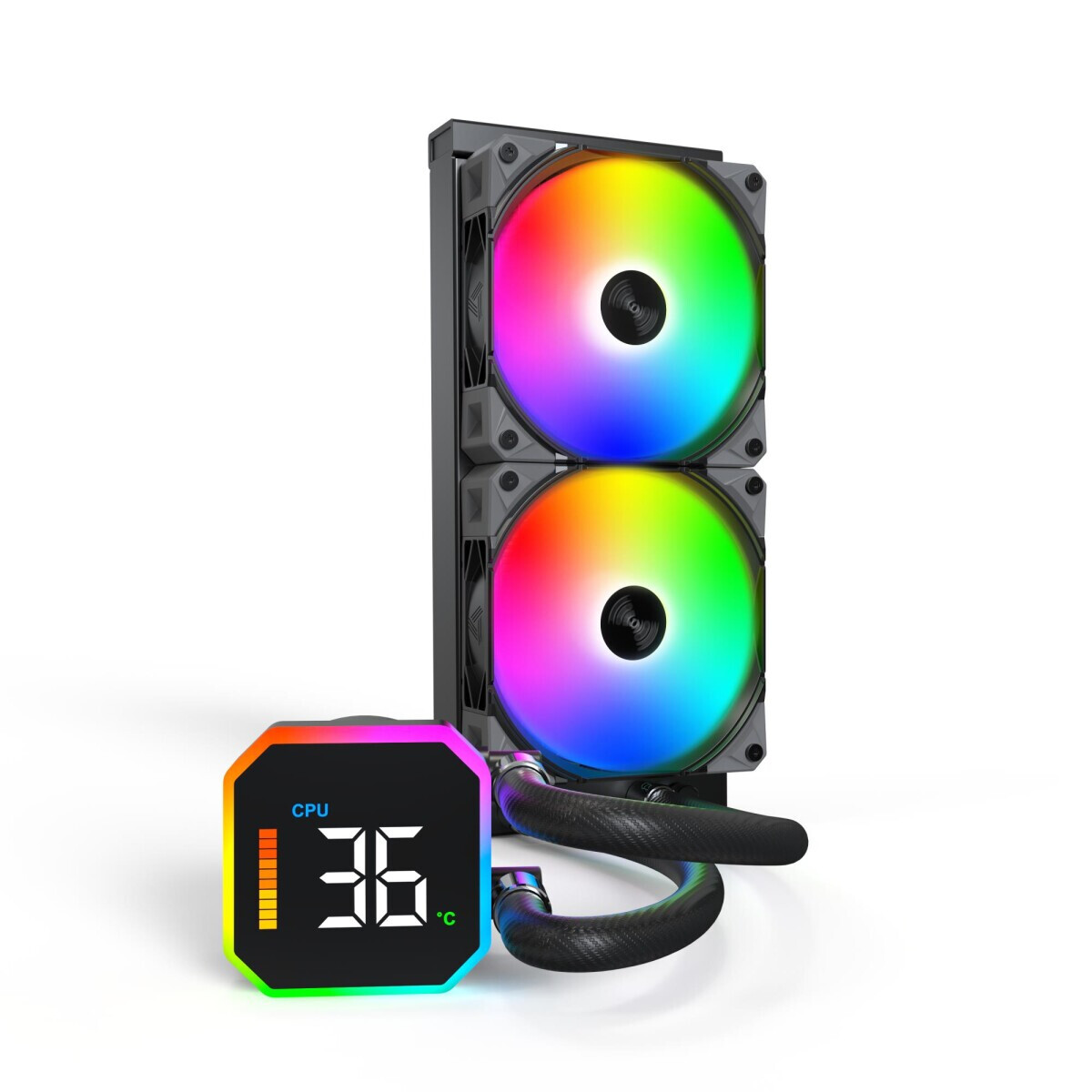 Procesoru dzesētājs Montech HyperFlow Digital 240 Black (HYPERFLOW DIGITAL 240 (B)) - foto 5