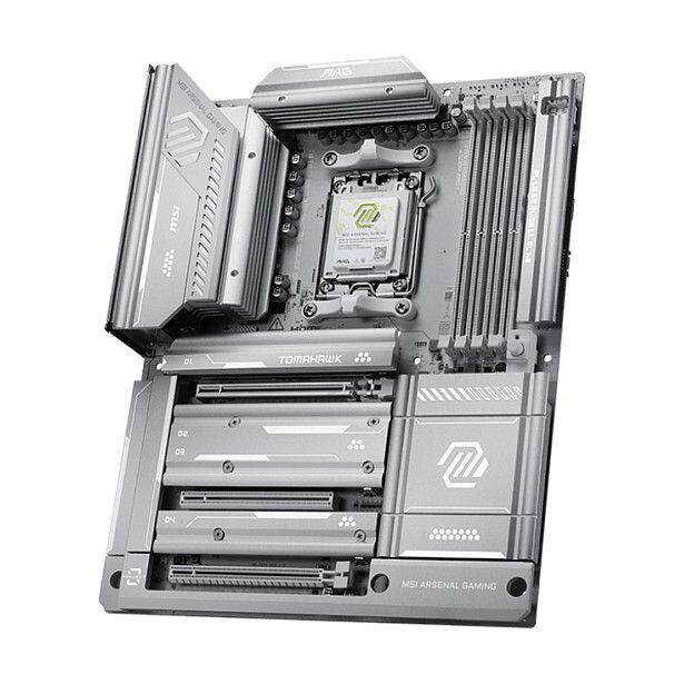 Pamatplate MSI X870E MSI MAG Tomahawk Max WiFi Project Zero Silver (7E84-002R) - foto 3