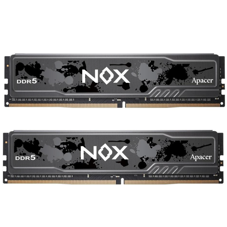 La mémoire vive Apacer Nox 5200MHz 32GB 2x16GB DIMM DDR5 Memory Kit Black (AH5U32G52C522MBAA-2)