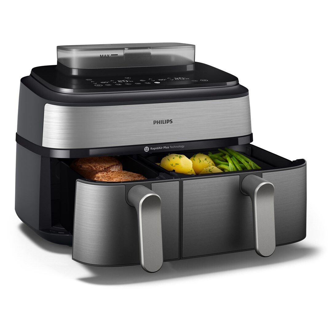 Aerogrils Philips Dual NA555/00 5000 series 2750 W 9 L Silver - foto 2