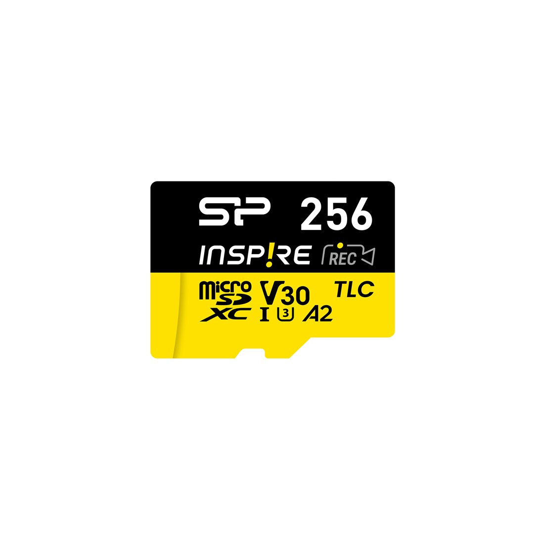 Atmiņas karte Silicon Power Inspire 256 GB MicroSDXC V30 UHS-I U3 A2 4K + adapter (SP256GBSTXLA2V1NSP)
