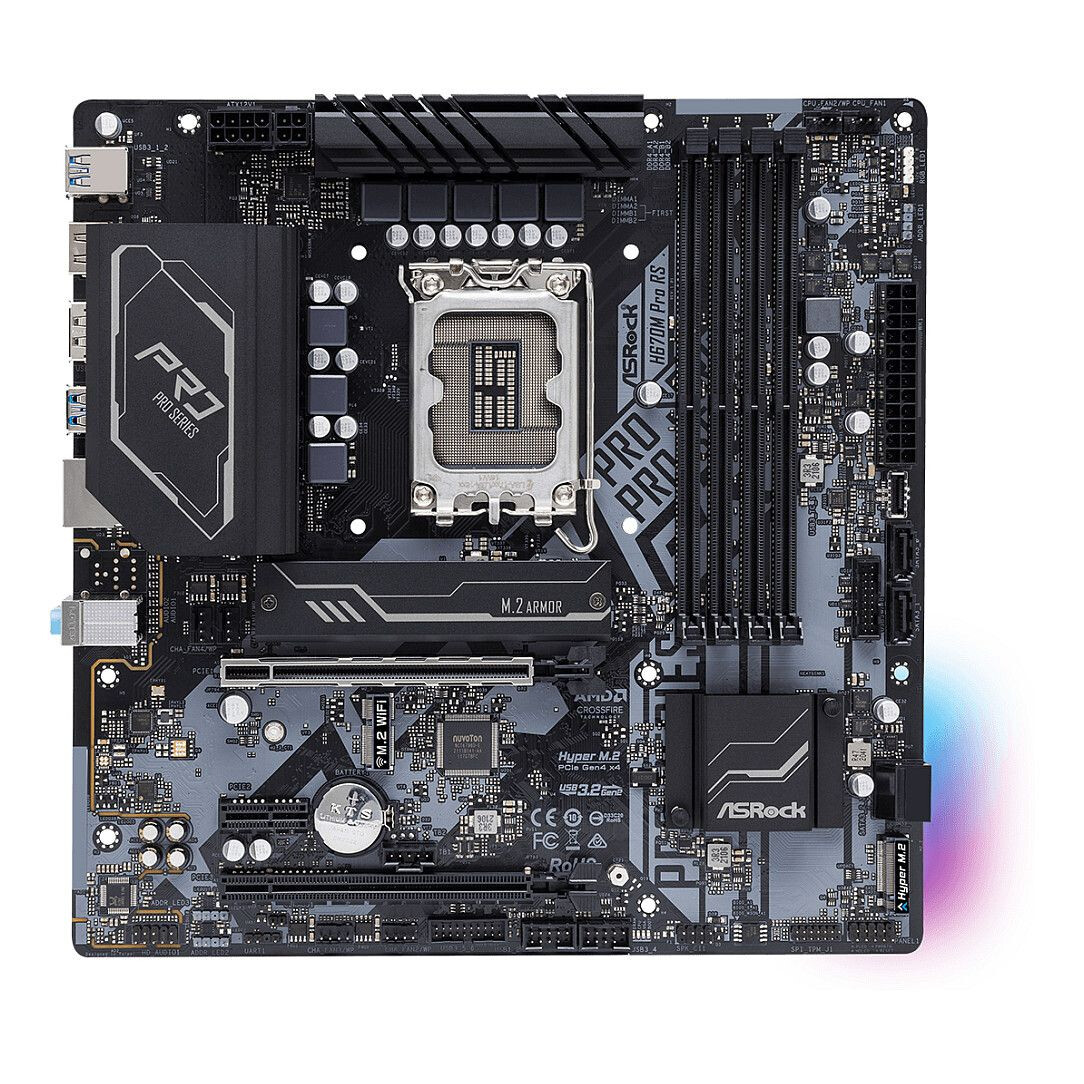 Pamatplate ASRock H670M Pro RS Silver (90-MXBHK0-A0UAYZ) - foto 4