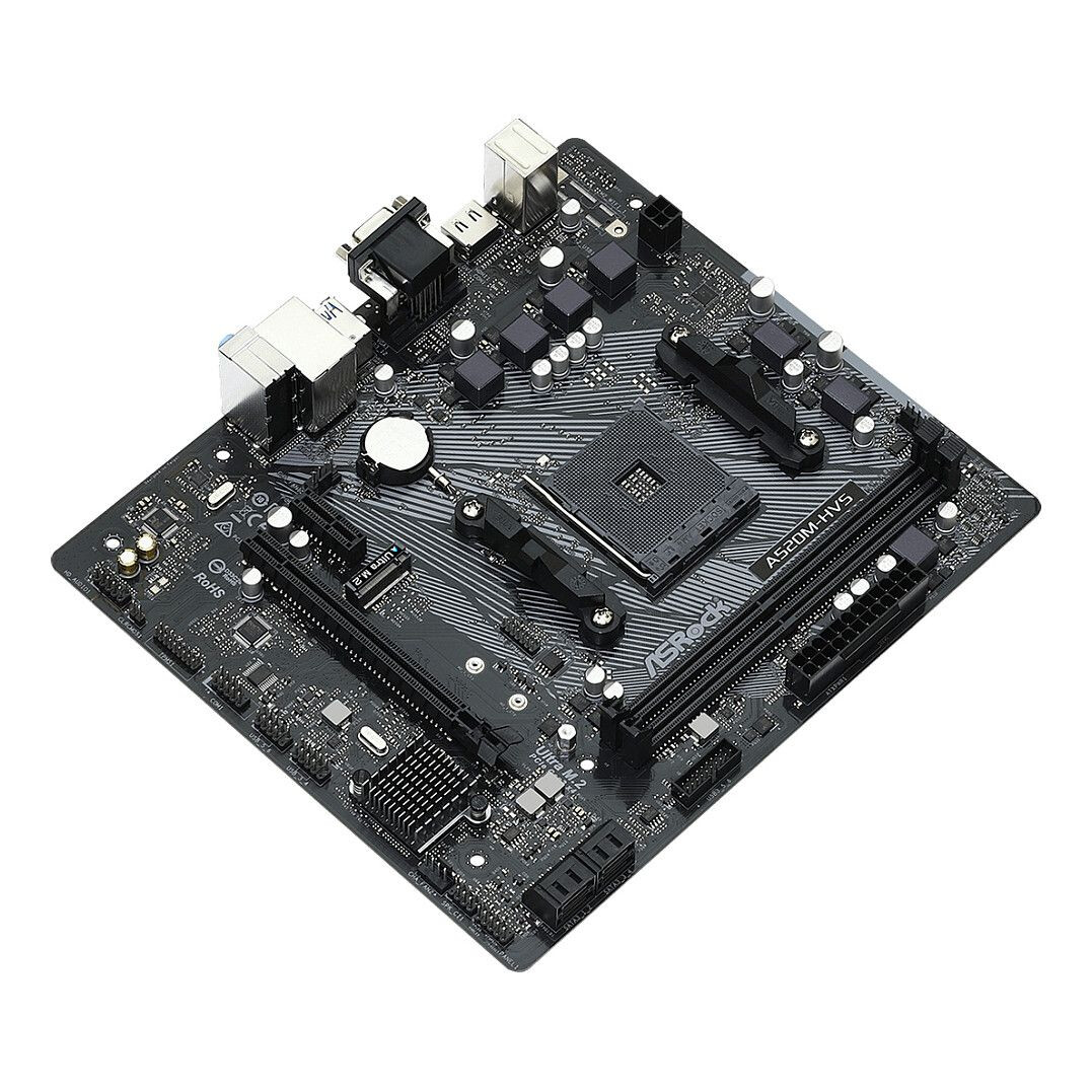 Pamatplate ASRock A520 A520M-HDV Black (90-MXBE60-A0UAYZ) - foto 3