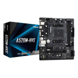 Pamatplate ASRock A520 A520M-HDV Black (90-MXBE60-A0UAYZ)