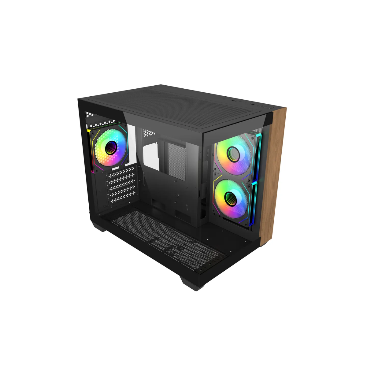 Boitiers PC Cooler Master Elite 481 Wood Mini-Tower Black (E481-KHNN-S00) - photo 2