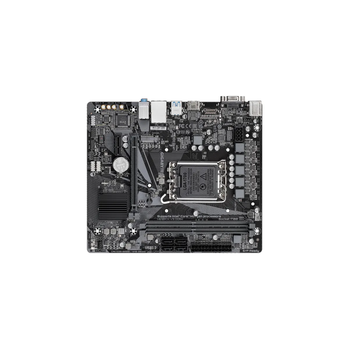 Pamatplate Gigabyte H610 H610M H V3 DDR4 Silver (H610M H V3 DDR4 1.0) - foto 2