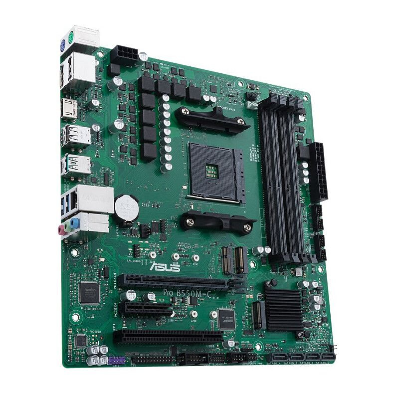 Pamatplate ASUS B550 Pro B550M-C / CSM Green (90MB15Q0-M0EAYC) - foto 3
