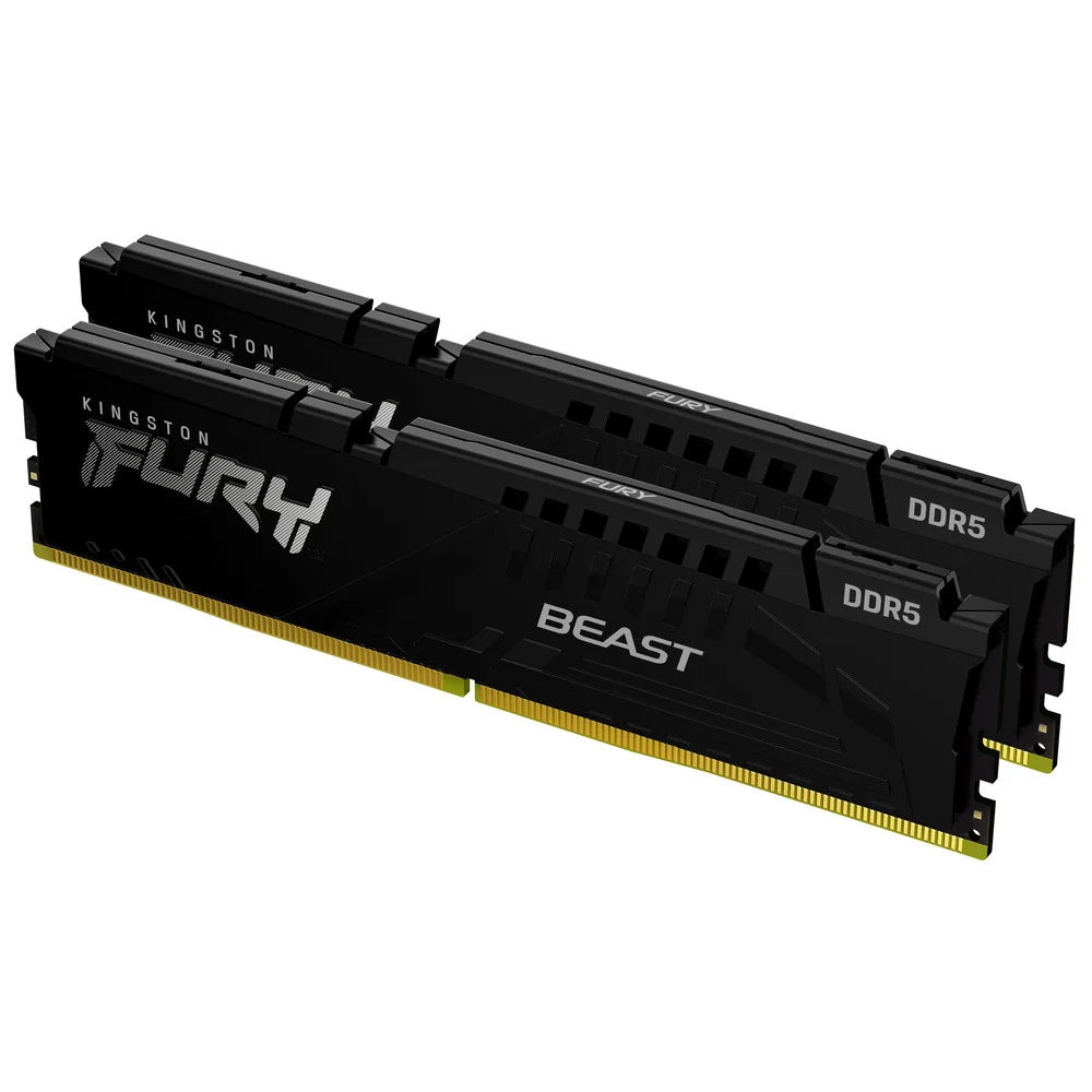 Operatīvā atmiņa RAM Kingston Fury Beast 32GB 2x16GB DIMM DDR5 Memory Kit 5600MHz CL36 Black (KF556C36BBEK2-32)