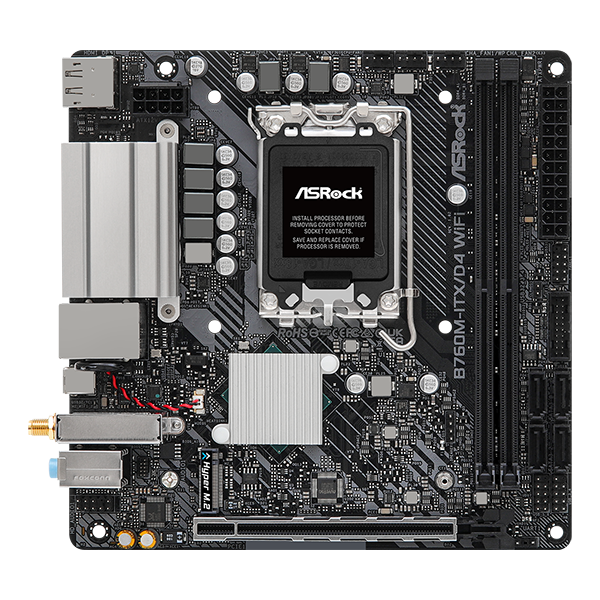 Pamatplate Asrock B760M-ITX/D4 WIFI Black