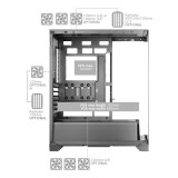 Datoru korpuss Mars Gaming MCPRISMA computer case Midi Tower Black (TACMARS-MCPRISMA)