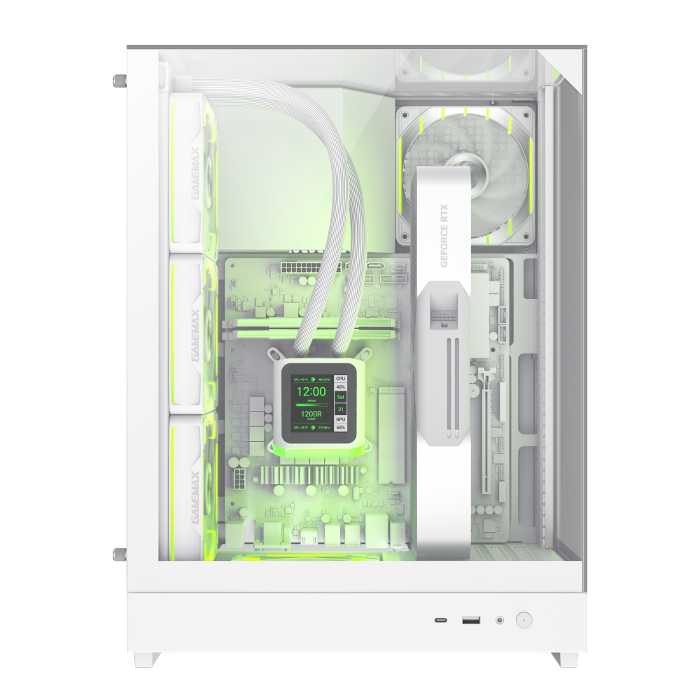 Datoru korpuss Gamemax T20 Mini-Tower White (9101-1000R0002) - foto 2