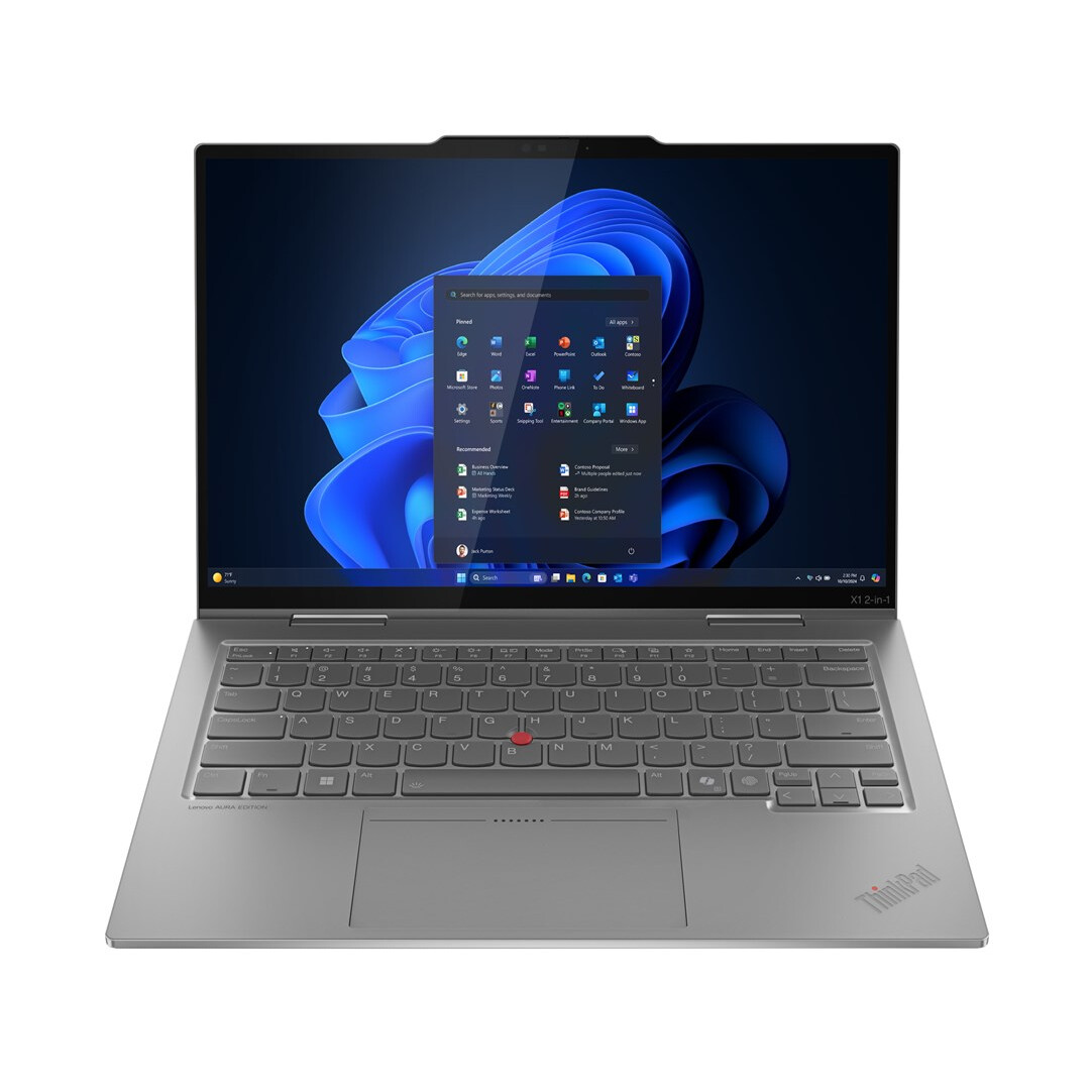 Portatīvais dators Lenovo ThinkPad X1 2-in-1 Gen10 Intel Core Ultra 7 255U 14" 32GB 1TB Silver (21Q000A2PB)