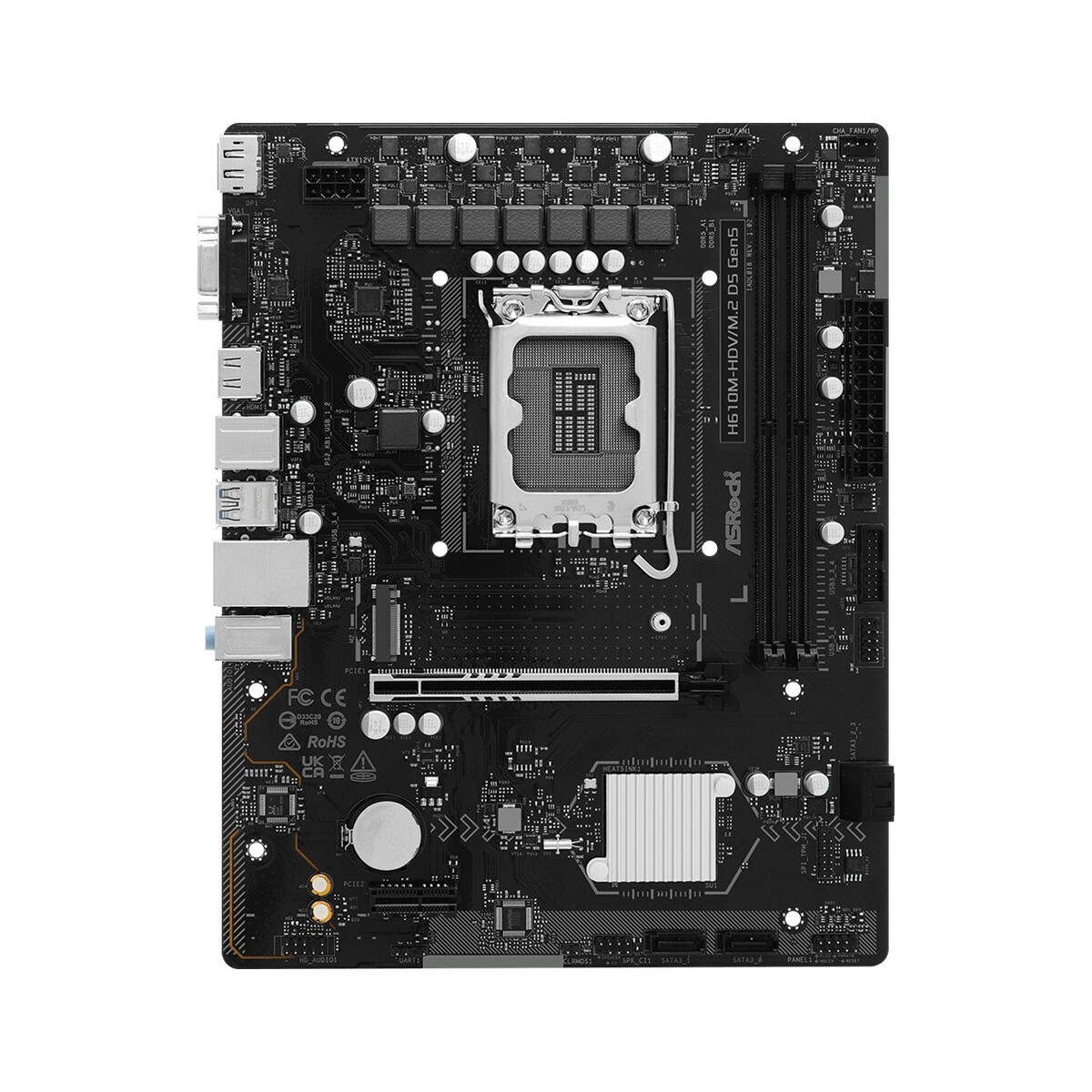 Pamatplate Asrock H610M-HDV/M.2 D5 GEN5 Black - foto 2