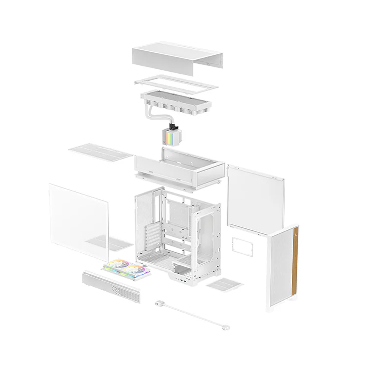 Datoru korpuss DeepCool CL6600 WH Full Desktop White (R-CL6600-WHNNA0-G) - foto 2