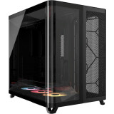 Datoru korpuss Corsair AIR 5400 LX-R RGB iCUE LINK Midi Tower Black (CC-9011320-WW)
