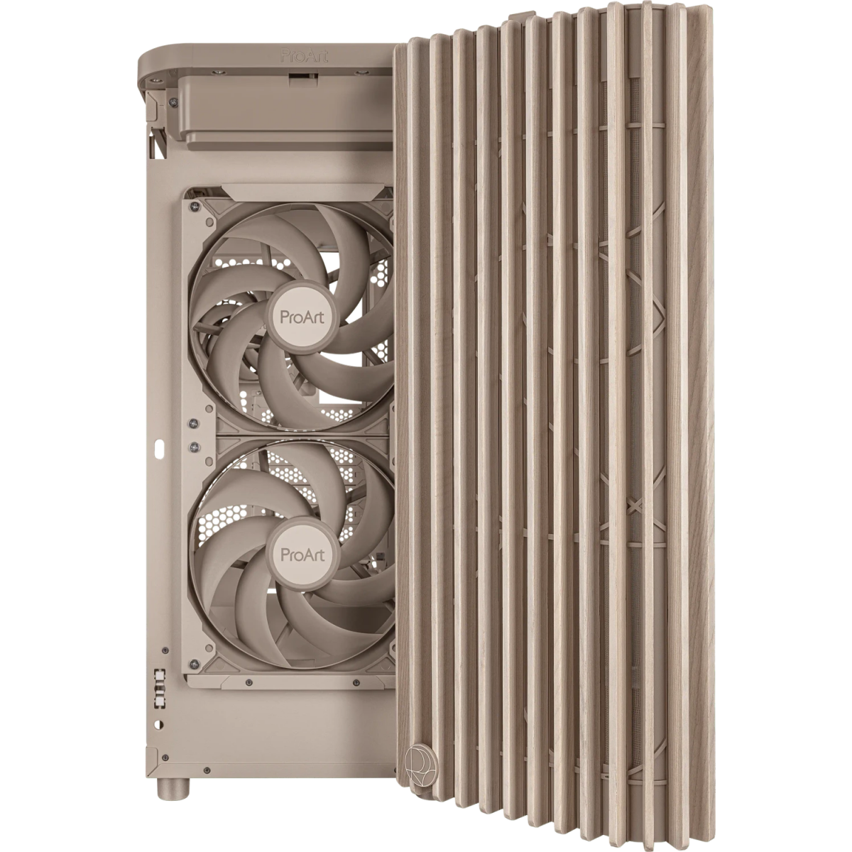 Datoru korpuss Asus ProArt PA401 Wood Edition Midi Tower Brown (90DC00M7-B39000) - foto 2