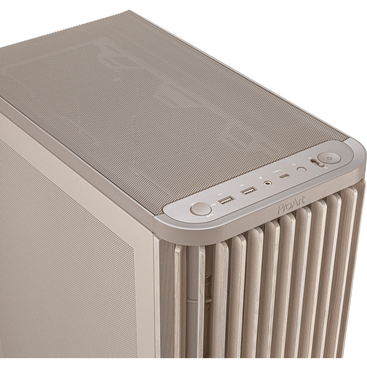 Datoru korpuss Asus ProArt PA401 Wood Edition Midi Tower Brown (90DC00M7-B39000) - foto 6