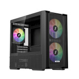 Datoru korpuss 1stPlayer AU6 ARGB Micro ATX Black (AU6-BK-2FA7-14-2FA7R-1FA7)