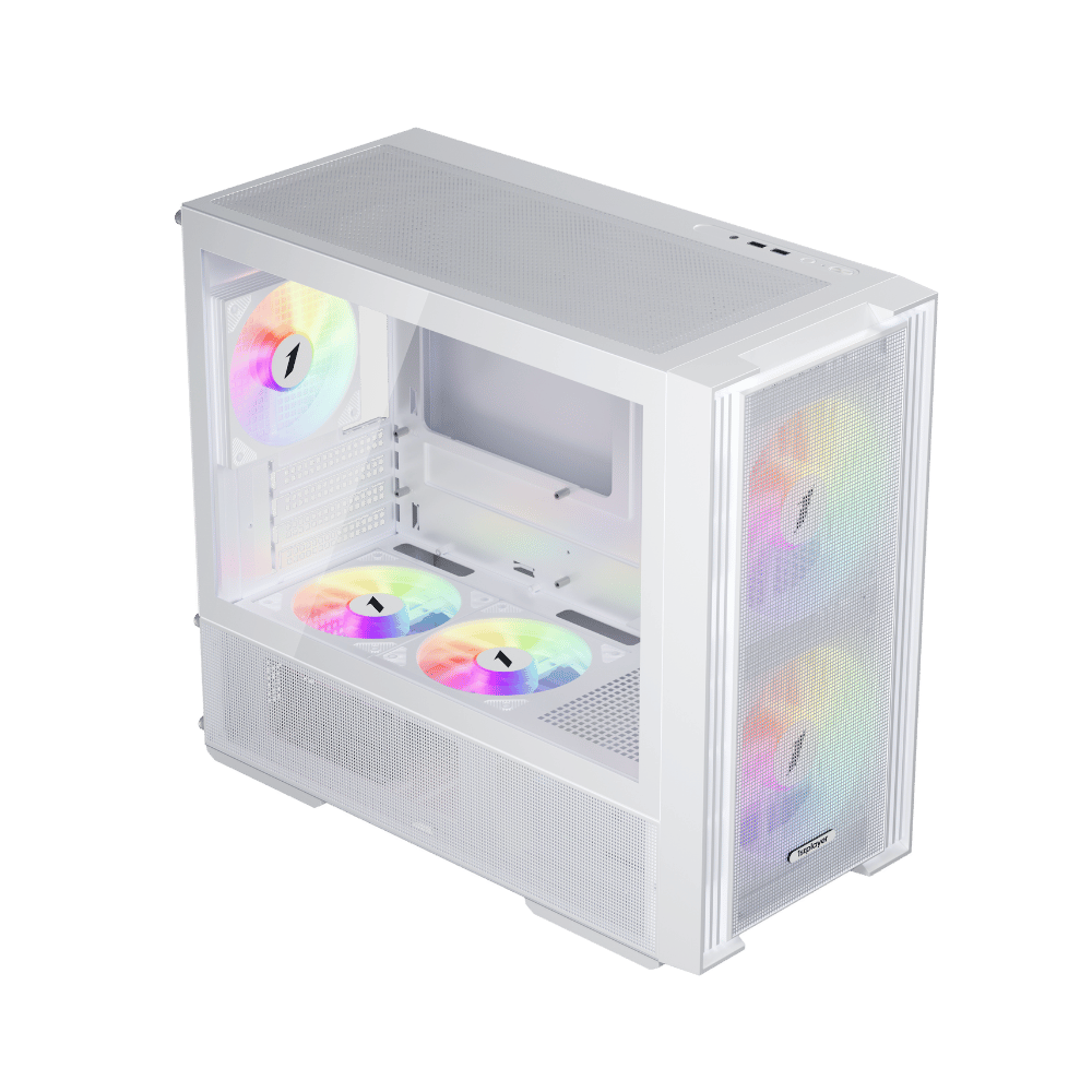 Boitiers PC 1stPlayer AU6 ARGB Micro ATX White (AU6-WH-2FA7-14-W-2FA7R-W-1FA7-) - photo 2