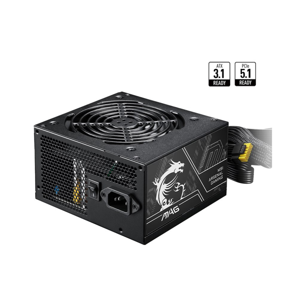 MSI MAG A650BN PCIE5 II 650W 20+4 pin ATX Black (306-7ZPSY11-CE0) - foto 2