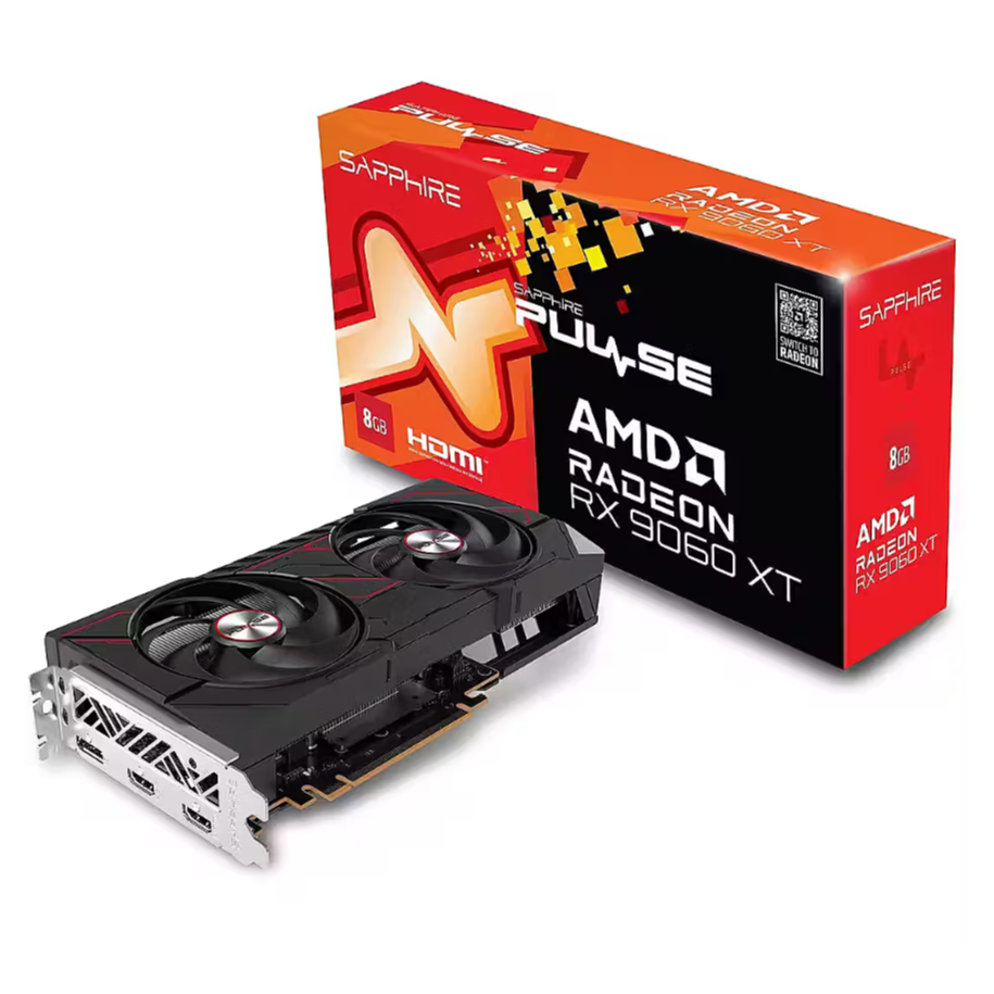 Videokarte Sapphire Radeon RX 9060 XT Pulse Gaming 8GB GDDR6 (11350-05-20G)