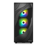 Datoru korpuss Sharkoon Rebel C80G RGB Midi Tower Black (4044951041152)