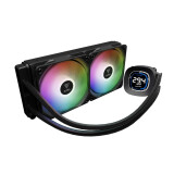 Procesoru dzesētājs Gamdias Aura GL Digital RGB 240mm Black (16322-04900-30000-G)