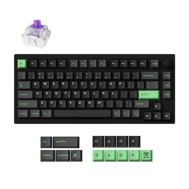 Tastatūra KEYCHRON WRL P1 HE RGB/BLACK (P1H-M1Z)