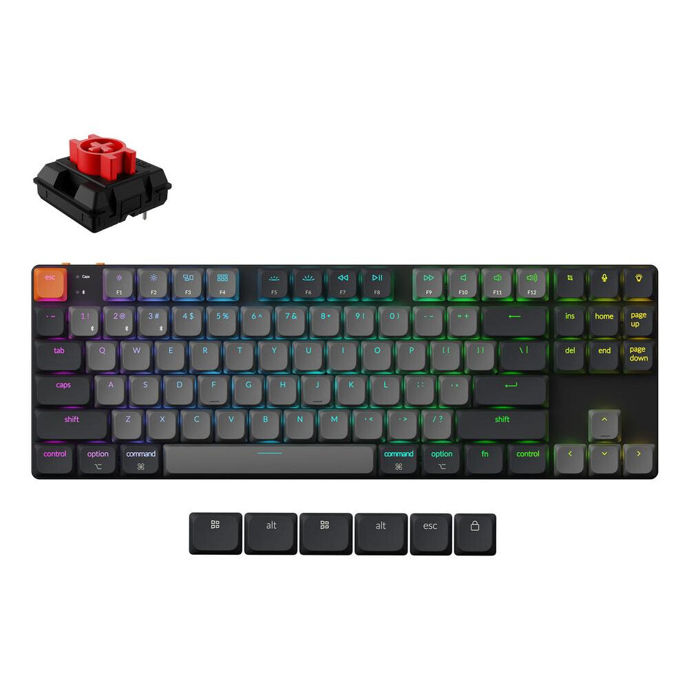 Tastatūra KEYCHRON WRL K1 RGB/BLACK (K1X-B1)
