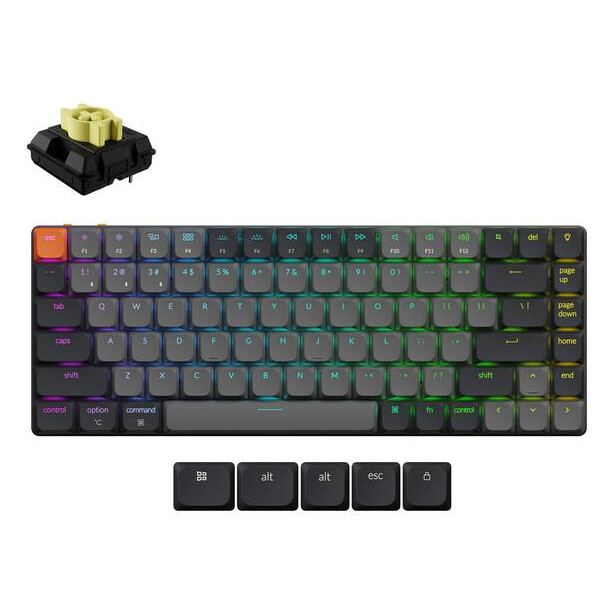 Tastatūra KEYCHRON WRL K3 RGB/BLACK (K3X-B4)