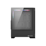 Datoru korpuss XYZ AirOne 300 RGB Black (X-CS-AIRONE3XM-B)