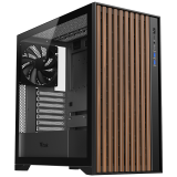 Datoru korpuss iTek Woody Black/Brown (ITGCAWO28B)