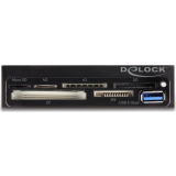 Karšu lasītājs DeLOCK 3.5" 6 Slot + USB-A Multi-Slot USB 3.0 19-Pin Socket (91759)