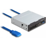 Karšu lasītājs DeLOCK 3.5" 6 Slot + USB-A Multi-Slot USB 3.0 19-Pin Socket (91759)
