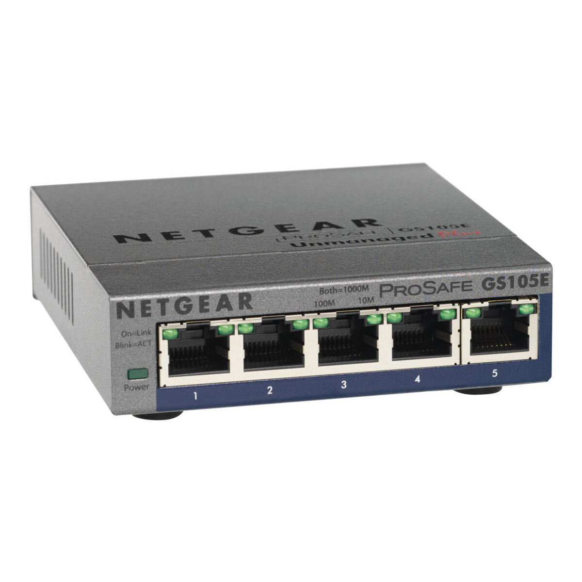 Rūteris (maršrutētājs) NETGEAR GS105E-200PES ProSafe Plus 5-port Gigabit Ethernet Switch (GS105E-200PES)