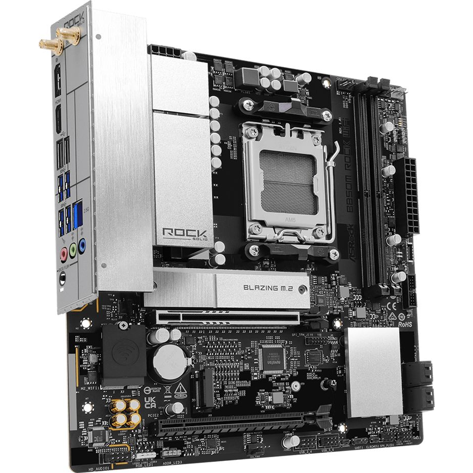 Pamatplate ASRock B850 B850M Rock WiFi Black (90-MXBU70-A0UAYZ) - foto 4