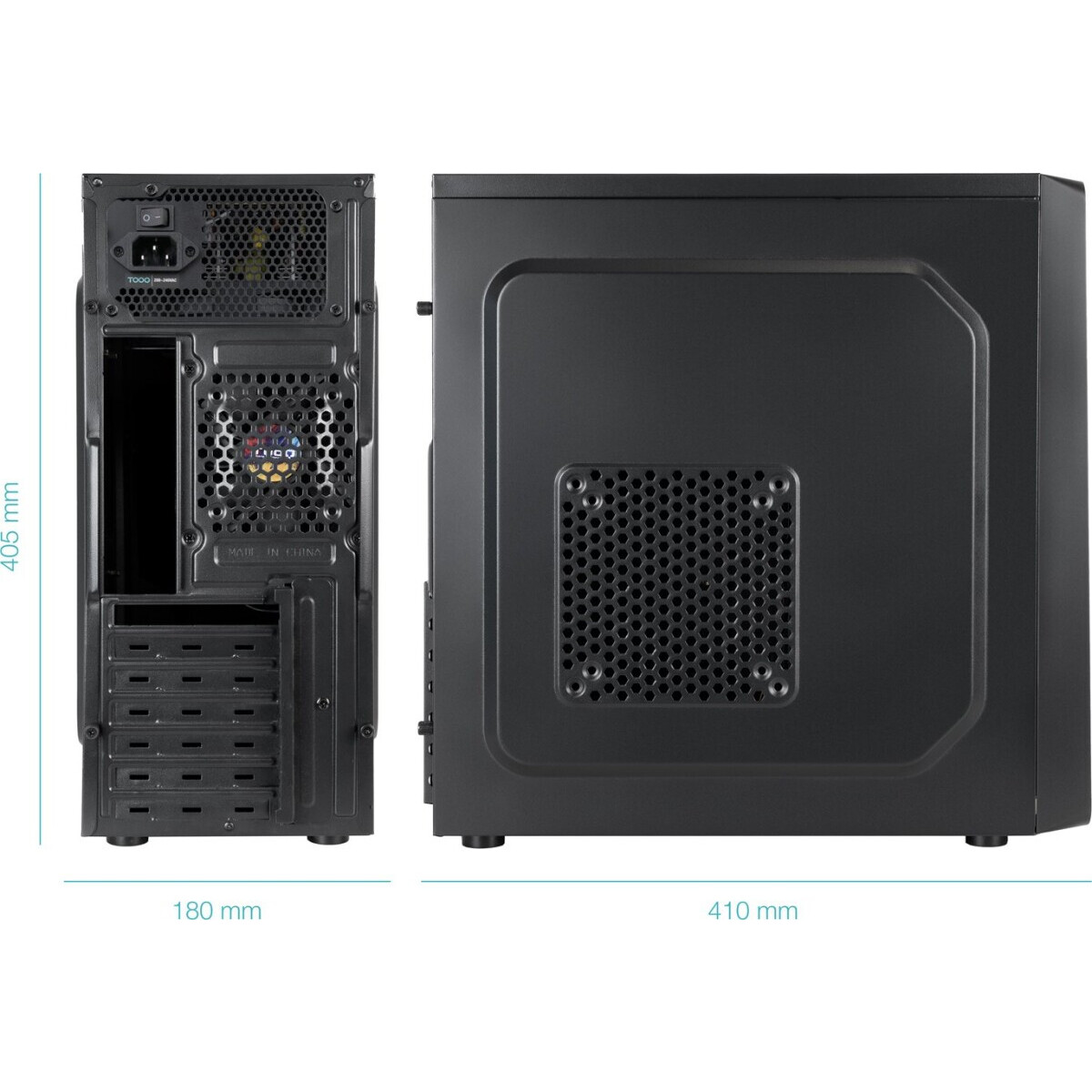 Datoru korpuss TooQ Prisma Ultra 500W Black (TQC-5701-SP) - foto 3