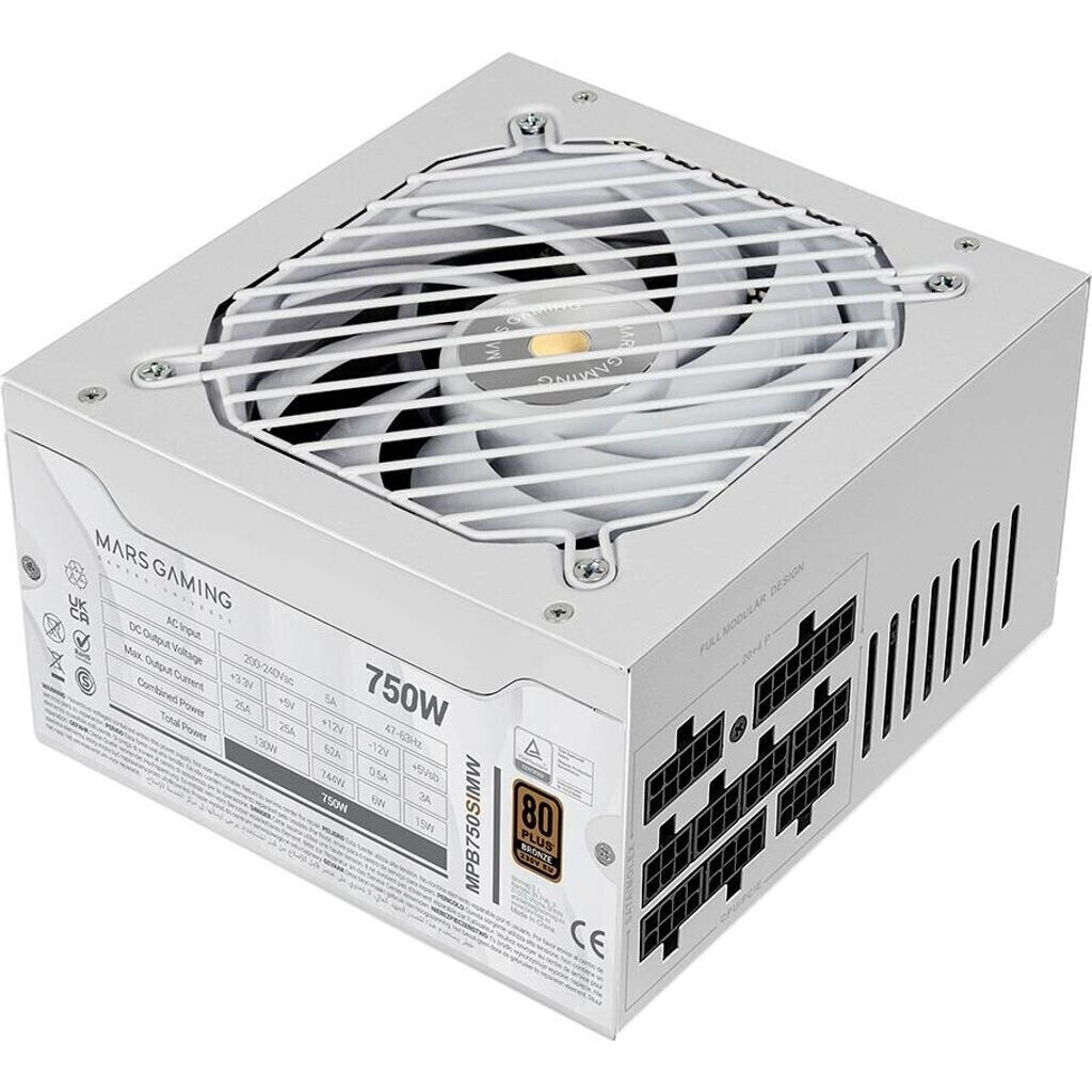 Barošanas bloks Mars Gaming MPB-SIM 750W White (MPB750SIMW)