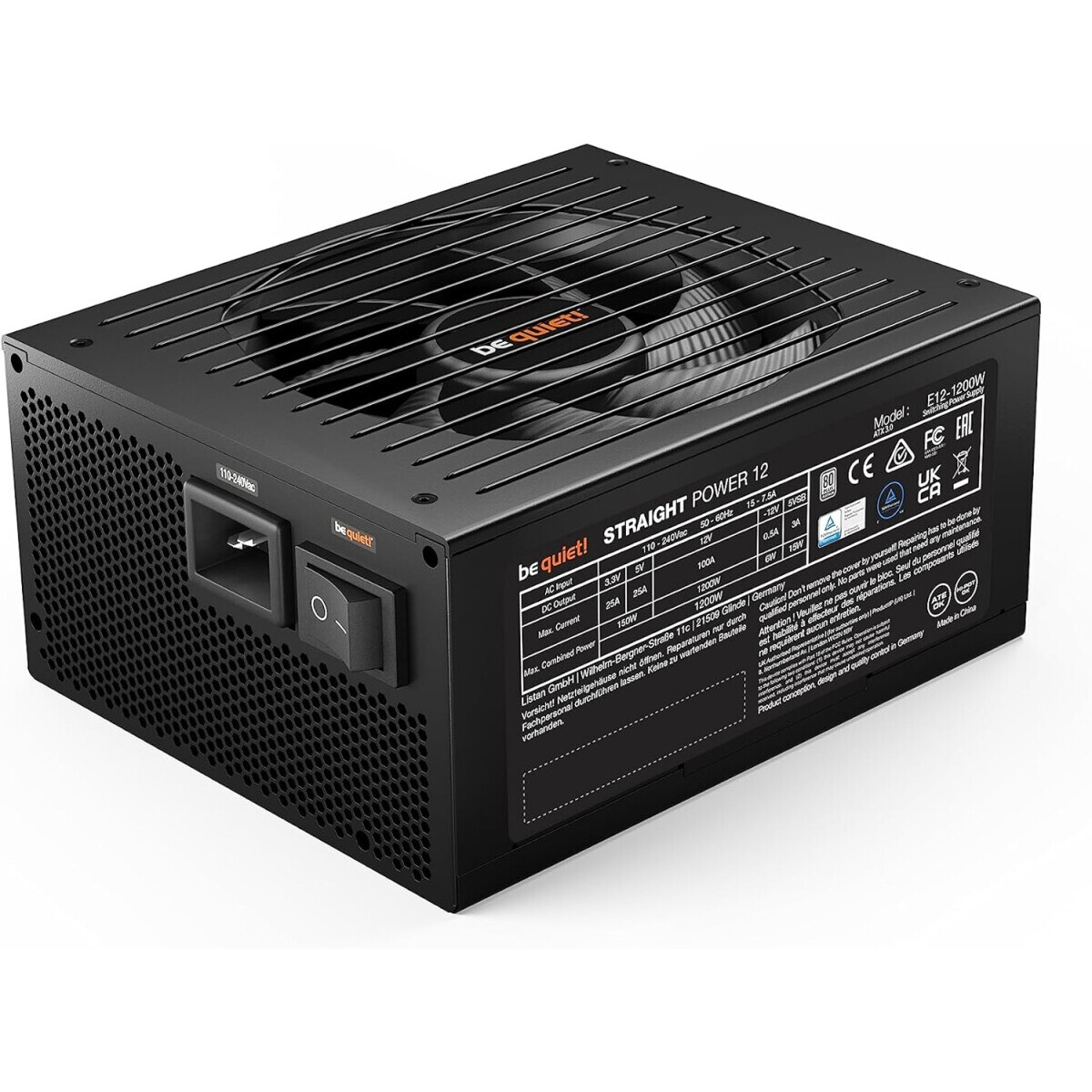 Barošanas bloks BE QUIET! Straight Power 12 Platinum 1200W Black - BN339 - foto 3
