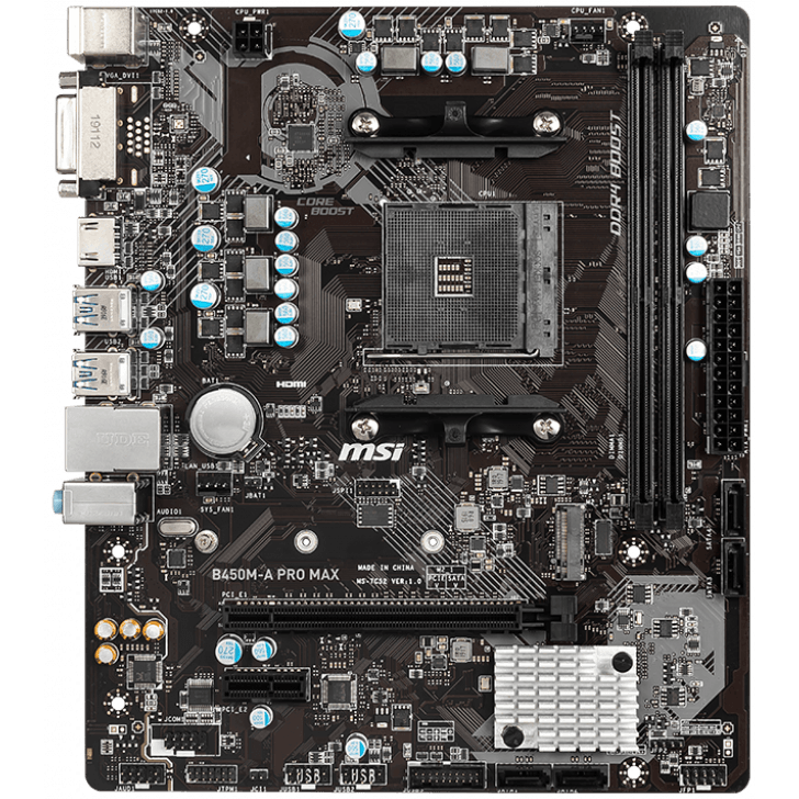 Pamatplate MSI B450M-A PRO MAX