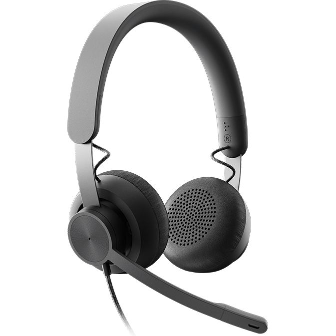 Garnitūra Logitech Zone Wired UC Graphite (981-000875)