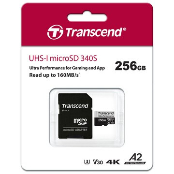 Carte mémoire 256GB MicroSD Transcend + SD adapter (TS256GUSD340S) - Foto 2